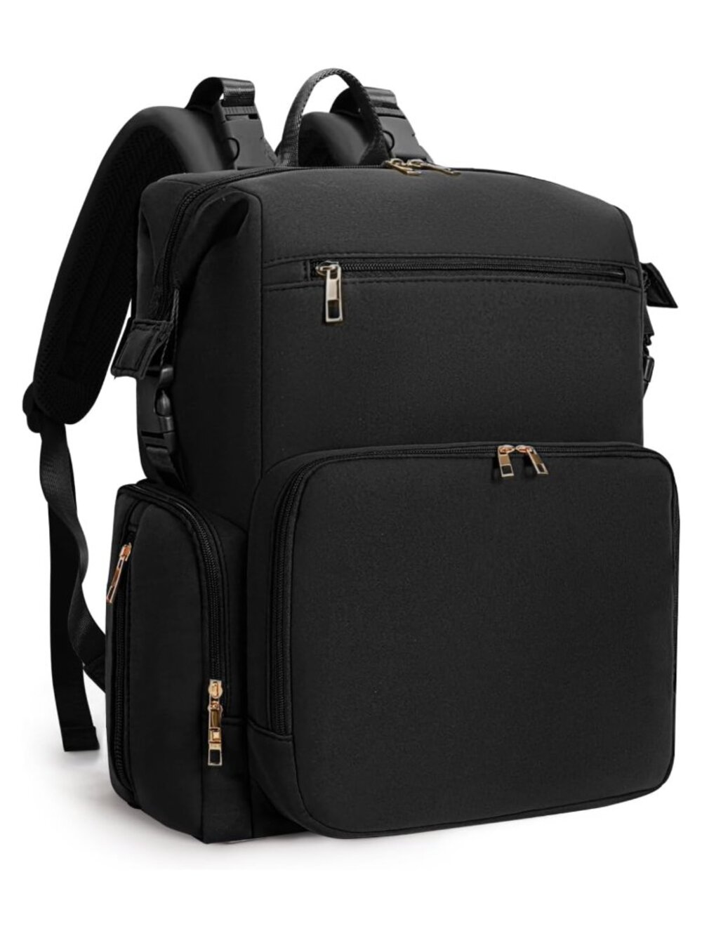 Neoprene Diaper Bag Backpack with Changing Pad, Insulated Pockets, 15.6" Laptop